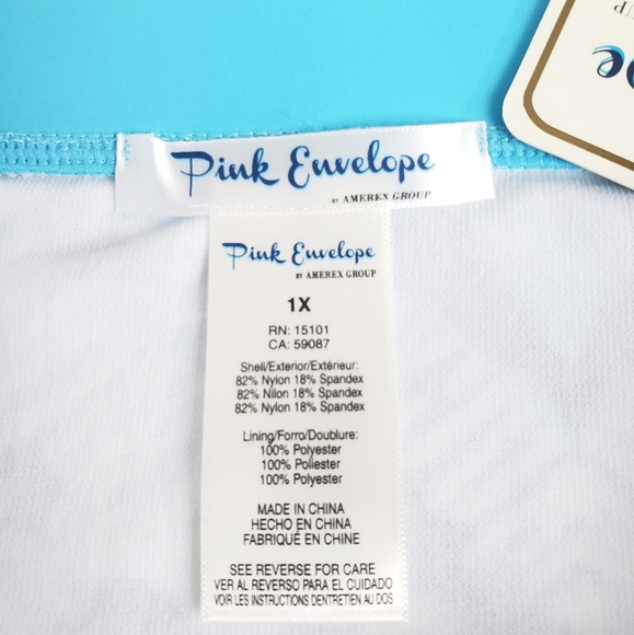 Pink Envelope Swim Bottoms 1X BNWT - Picture 3 of 3